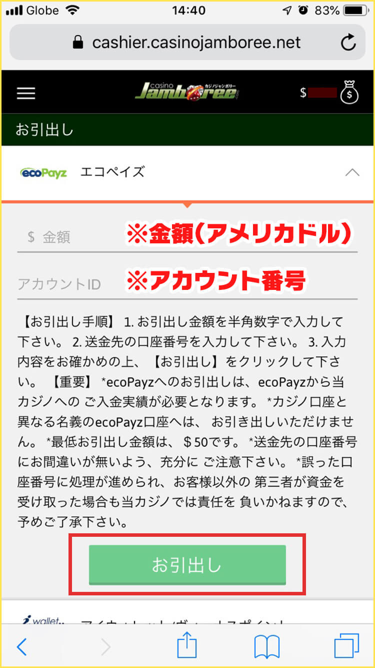 お引出し方法-エコペイズ